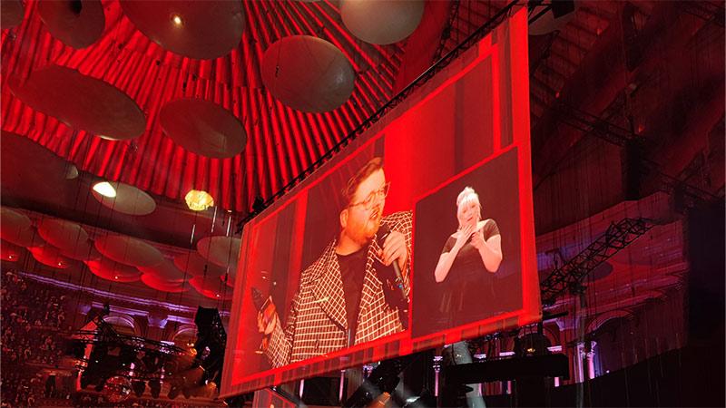 Steven Stokey-Daley gives speech after receiving the award