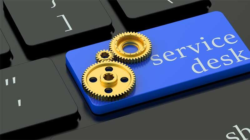 Service Desk written on laptop keyboard