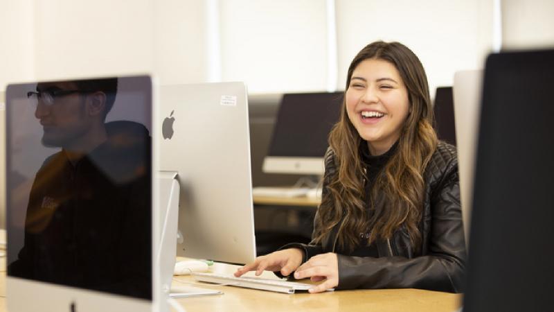 A smiling student