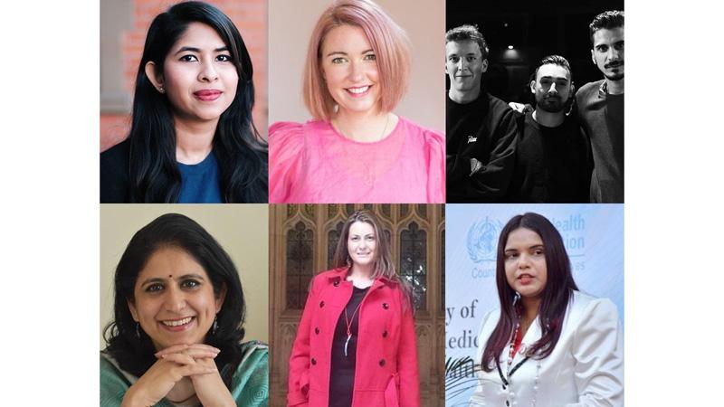 Six photos of winners of the Alumni Awards 2021