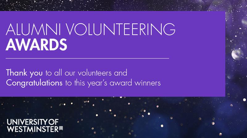 Promotional poster for the Westminster Alumni Volunteering Awards