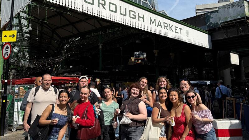 Social media ambassadors outside Borough Market