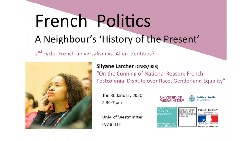 A Neighbour's 'History of the Present' poster with Silyane Larcher