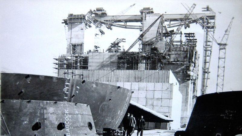 Construction work on Sizewell power station