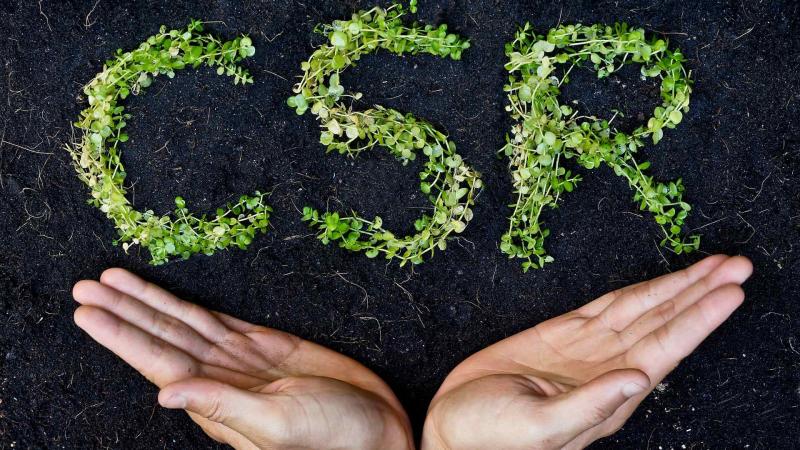 Picture of the acronym 'CSR' which stands for Corporate Social Responsibility