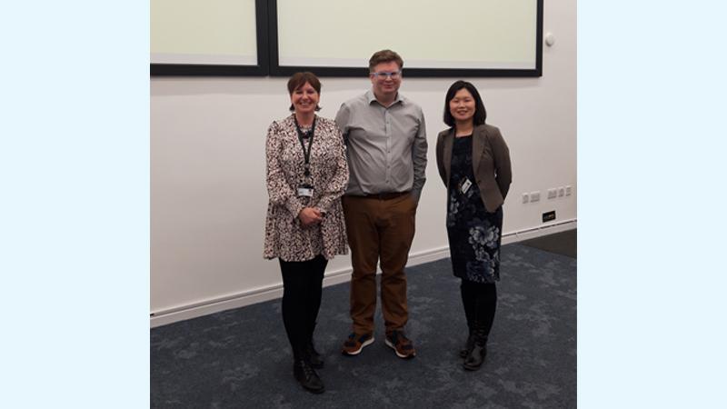 Dr Adele McCormick, Dr Thomas Moore and Dr Joan Liu at the Research Symposium