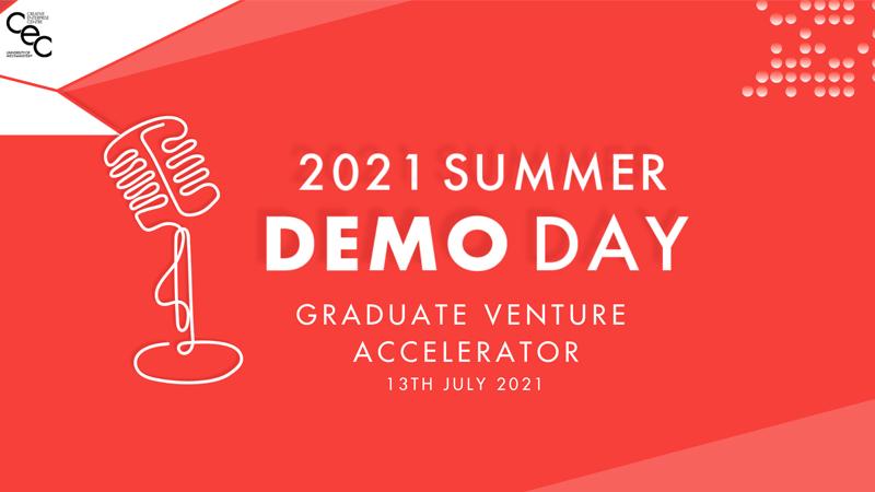 Promotional poster for Graduate Venture Accelerator Demo Day