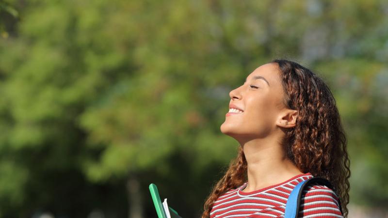Student smiling
