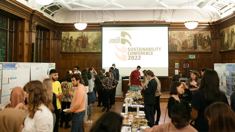 Photo of students at the London Student Sustainability Conference 2022 at Regent Campus