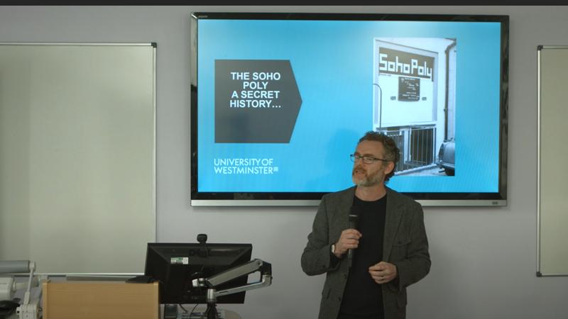 Matthew Morrison speaking at Soho Poly drop-in session