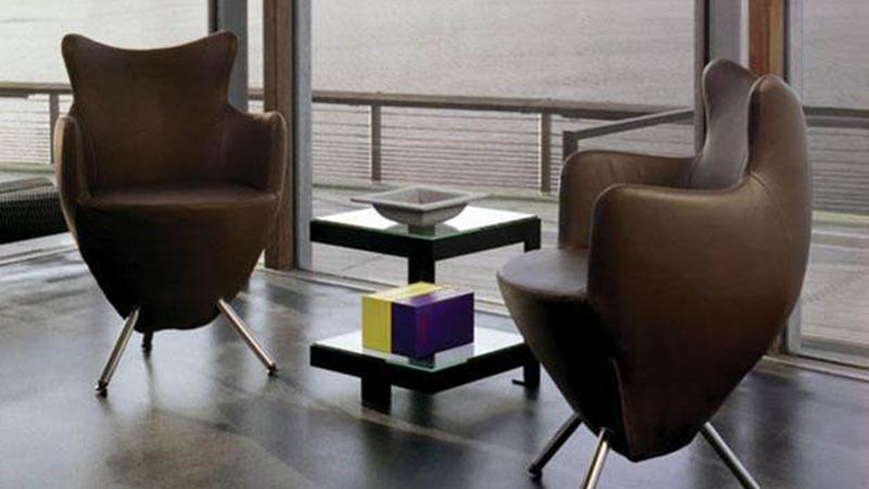 Seating area in a business waiting room