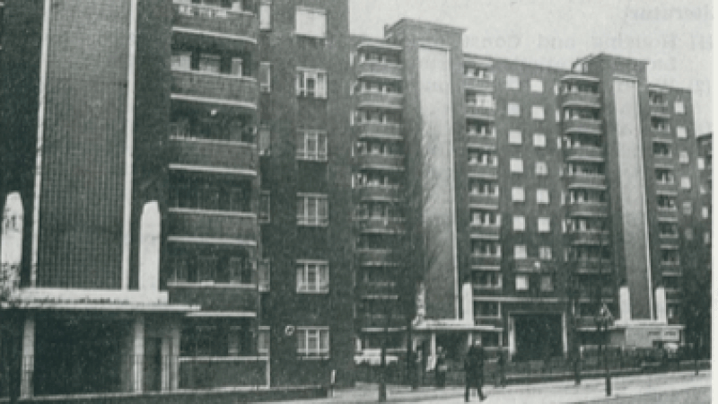 Image of buildings in a grey hue