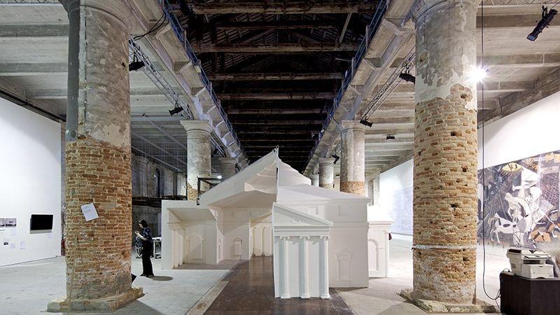 Inside of an architecture museum