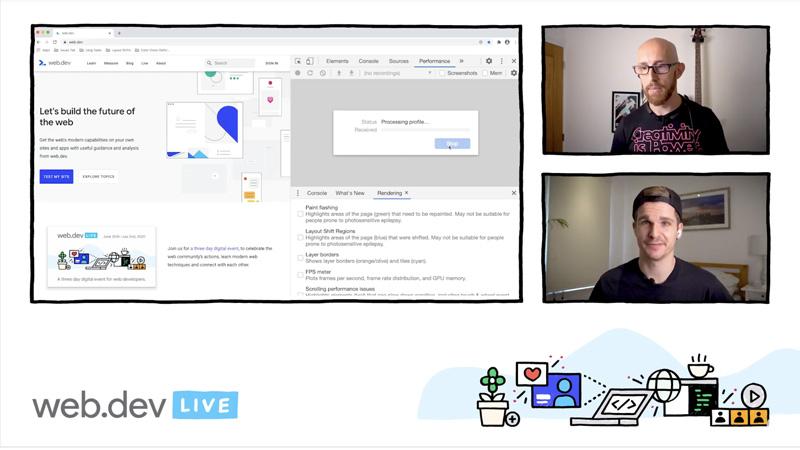Screenshot of the web.dev LIVE conference