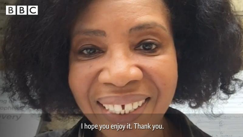 Screenshot of video of Shirley Thompson