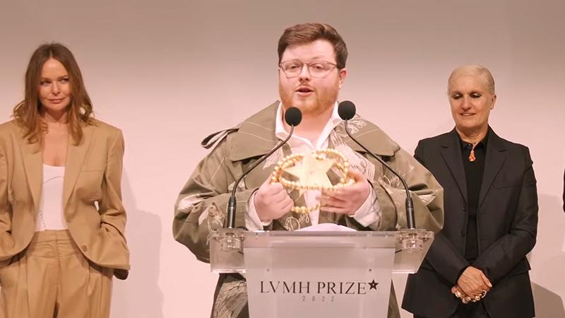 Steven Stokey-Daley winning the LVMH Prize