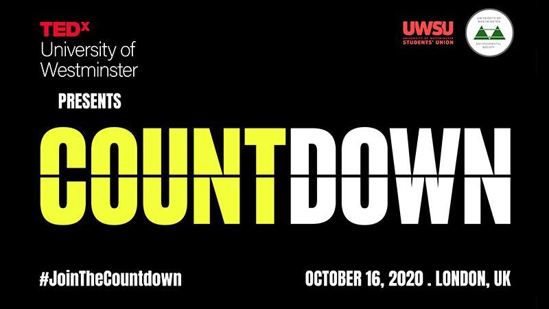 University of Westminster TEDx Countdown promotional poster