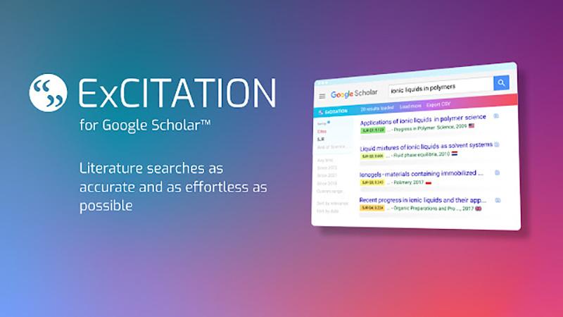 ExCITATION Journal Ranking plug-in for Google Scholar