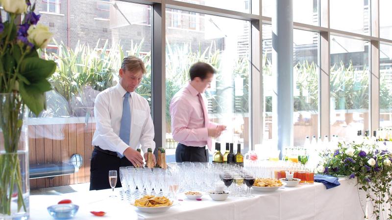 catering staff preparing food
