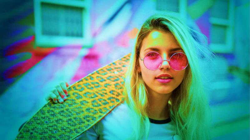 girl looking at the camera feature