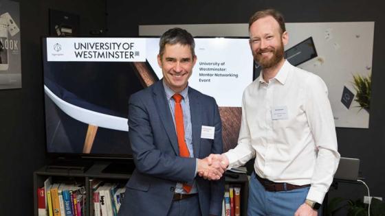 1 APRIL 2019 On Tuesday 26 March, around 40 of our dedicated mentors, guests and staff gathered for the first official mentor to mentor networking event, sponsored by digital products company Tigerspike and hosted at their office in central London. The event welcomed a variety of alumni and non-alumni mentors from a predominantly digital background, to share their experiences, listen to speeches in support of diversity and enhancing of female representation in technology, and meet with The University’s