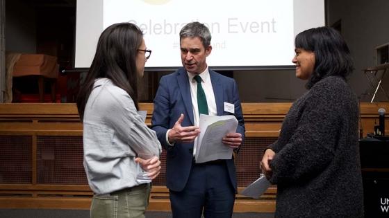 People talking at the event