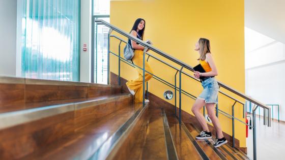 Two students at a Westminster campus
