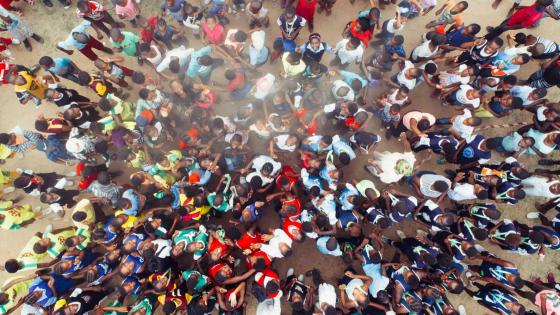 A large group of people