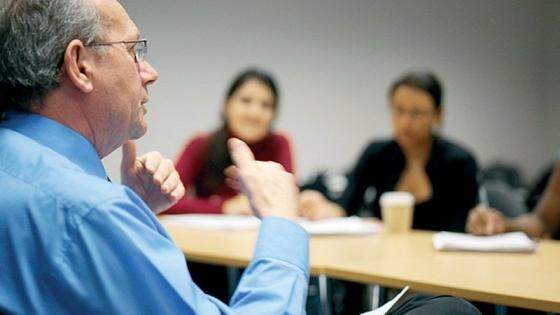 An image of a professor giving a lecture