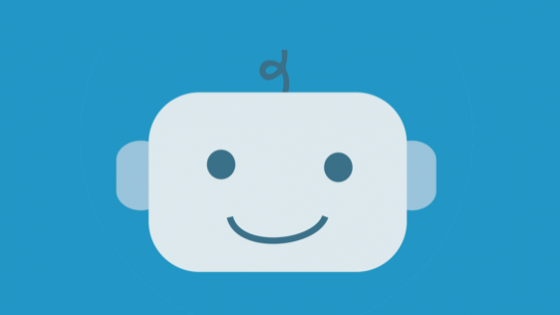 A smiling robot face