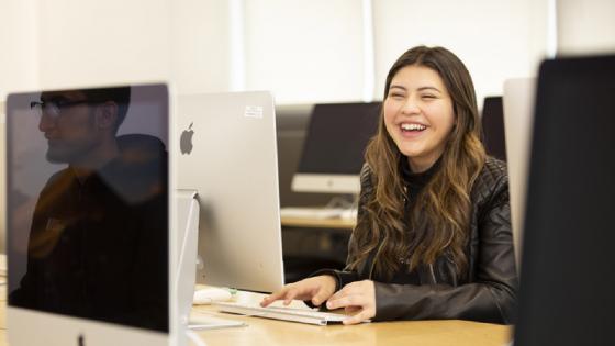 A smiling student