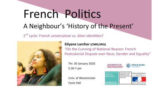 A Neighbour's 'History of the Present' poster with Silyane Larcher