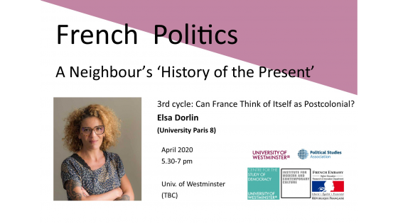 Seminar series “French Politics: A Neighbour’s ‘History of the Present’” invites Elsa Dorlin
