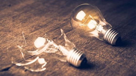 Broken lightbulb