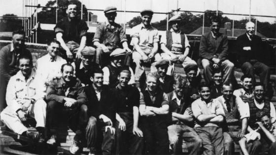 Building workers on the stevenage site