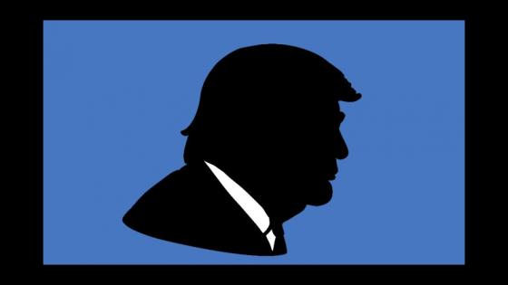 Silhouette of a notoriously populist US president