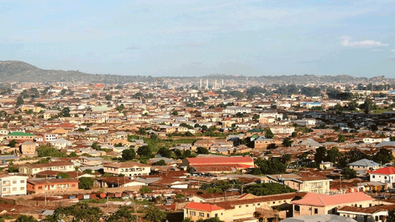 City view from a hill