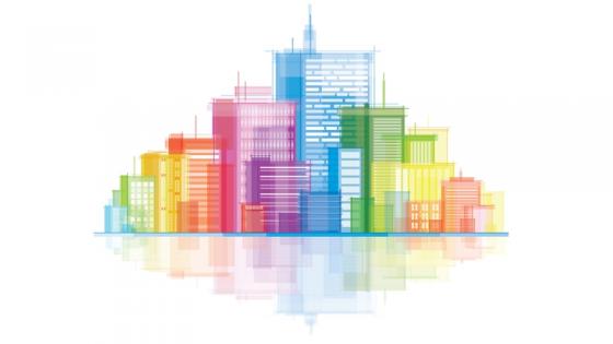 Drawing of a skyline