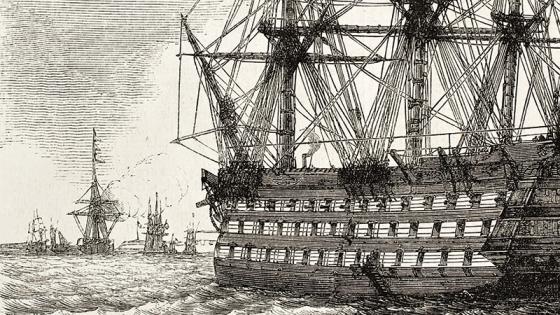 Flagship at the Battle of Trafalgar