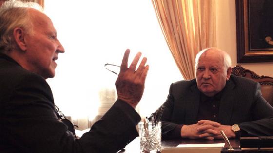 Scene from meeting Gorbachev