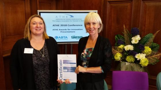 from left to right: Vicki Wolf, Partnerships Manager (Education) ABTA and Dr Nancy Stevenson