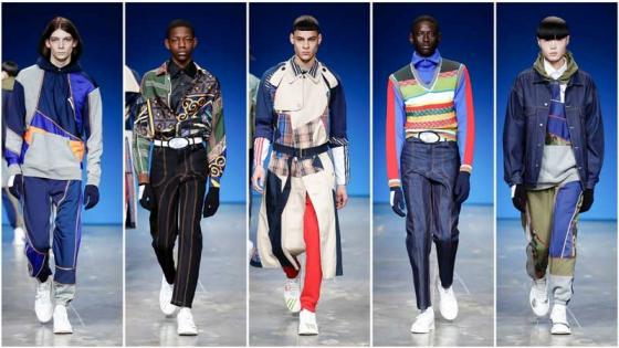 Some of the catwalk outfits created by Priya Ahluwalia and shown on the catwalk of Paris fashion week