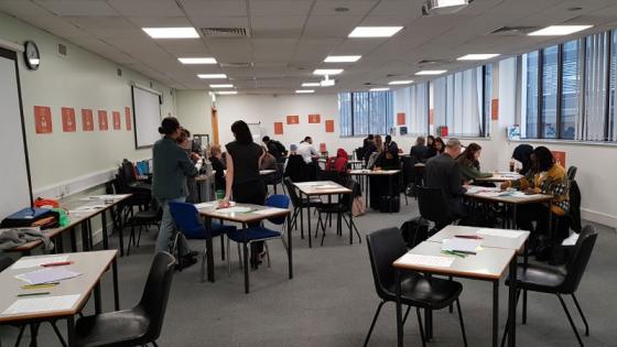 Students experiencing the Human Library Project