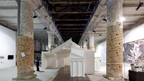 Inside of an architecture museum