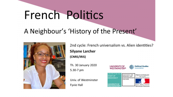 A Neighbour's 'History of the Present' poster with Silyane Larcher