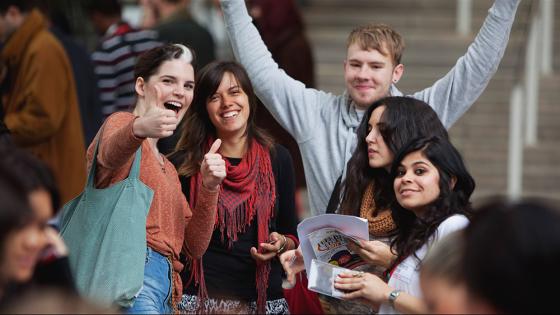 Students at freshers fair