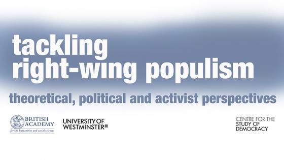 Tackling right-wing populism banner