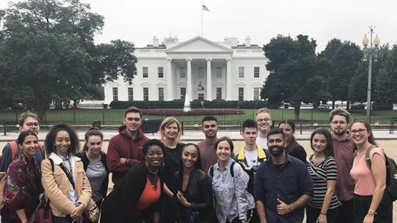 Group photo in front of the White House