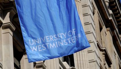 Blue University of Westminster flag